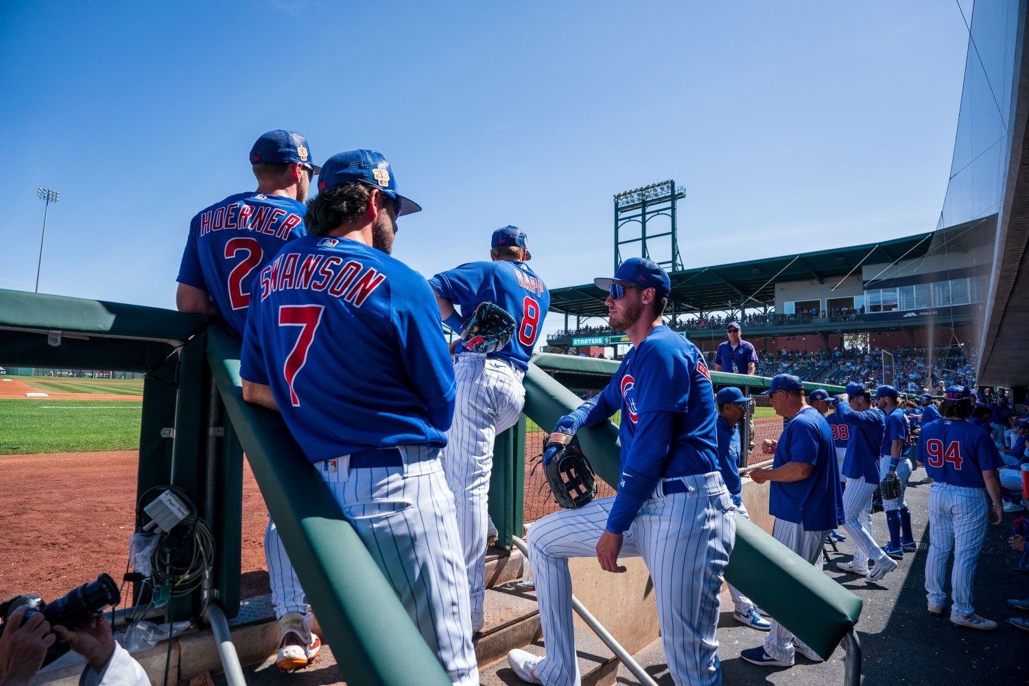 Chicago Cubs shortstop Ryan Theriot (2) and Chicago Cubs second