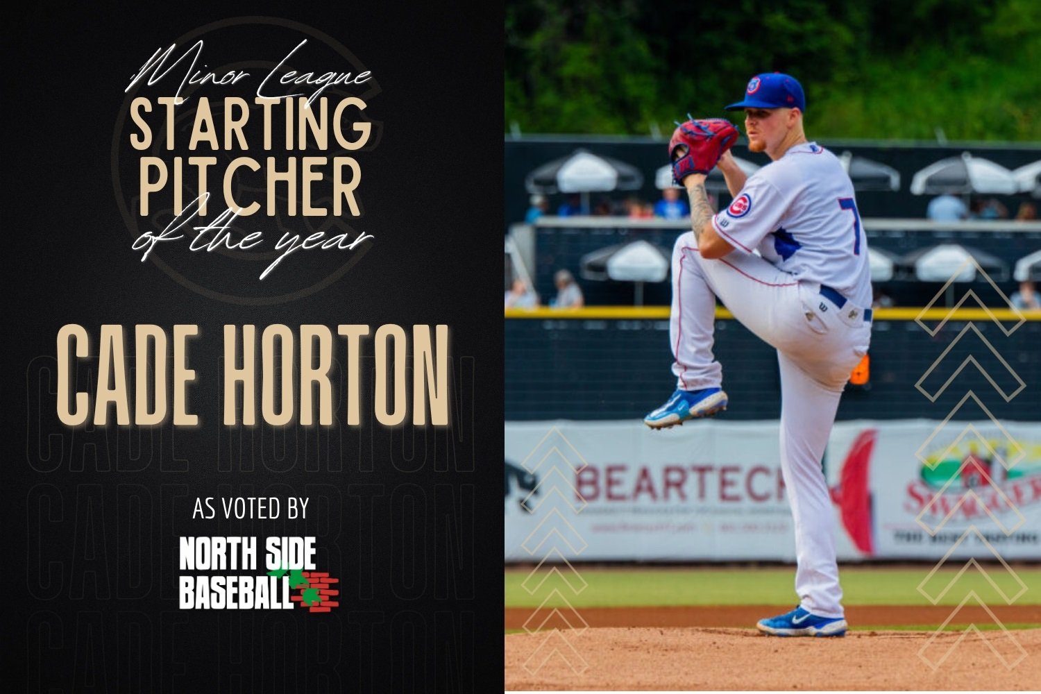 Cubs Minor League Starting Pitcher of the Year - 2023 - Cubs - North Side  Baseball