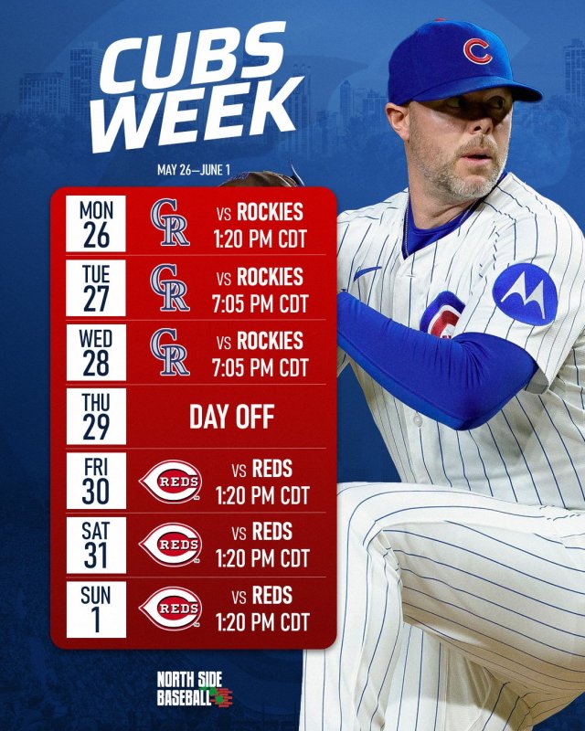 Schedule, May 26-June 1